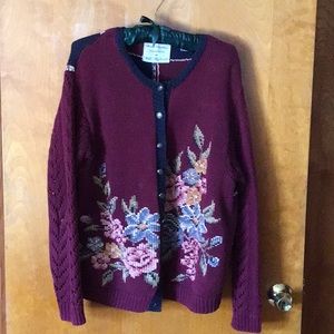 $5 ea 2/5 3/6 4/7  Marissa Christina M Sweater Knitted by Hand  size M 26”